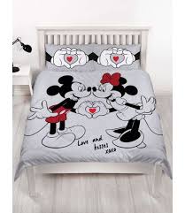 Mickey And Minnie Mouse Love Double Duvet Cover Set Mickey Mouse Bedding Toddler Bedroom Sets Double Duvet Covers
