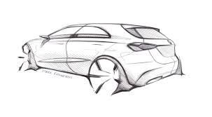 Mercedes Benz New A Class Design Sketch Design Sketch Car Design Sketch Class Design