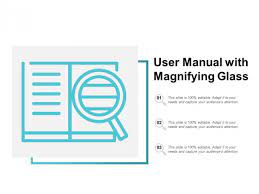 Powerpoint manual pdf, tutorial, step by step. User Manual With Magnifying Glass Ppt Powerpoint Presentation Diagram Ppt Powerpoint Templates
