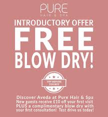 Aveda gift cards can be exchanged for products online at aveda.co.uk and in aveda free standing stores (aveda lifestyle salon & spa, covent garden and aveda westgate oxford) in the united kingdom with a card reading terminal that. New Guest Offer Free Aveda Blow Dry Pure Hair Spa