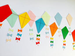 Lets Go Fly A Kite Paper Kite Garland Kite Decoration