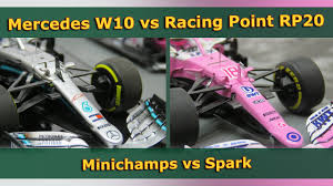 Mercedes W10 Vs Racing Point Rp20 Minichamps Spark 1 43 Model Car Comparison Youtube