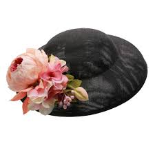 2 pack | 7ft pink artificial cherry blossom silk flower garland, uv protected waterproof hanging vines. Black Big Hat With Flower In Pink