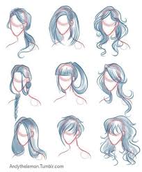 Female Hairstyles Reference By Andythelemon Fashion Drawing Tutorial How To Draw Hair Sketches Tutorial