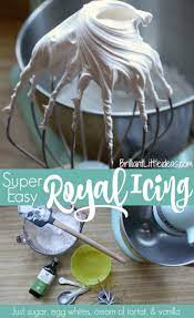 Instructions add confectioners sugar to a mixing bowl or to the bowl of your stand mixer fitted with the wire whisk attachment. Super Easy Royal Icing Brilliant Little Ideas