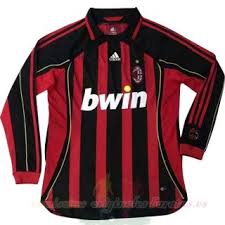 Casa Manga Larga Ac Milan Retro 2006 2007 Rojo Todo Camisetas Futbol In 2020 Long Sleeve Jersey Shirt Soccer Jersey Long Sleeve Jersey