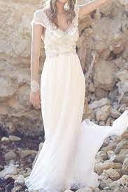 Cheap backless beach wedding dresses custom made 2018 robe de mariee spaghetti straps a line bridal gowns buy from china. Classy Long Ivory Chiffon Beading V Neck Backless Beach Wedding Dresses Z0989 Boho Style Wedding Dress Short Wedding Dress Wedding Dresses