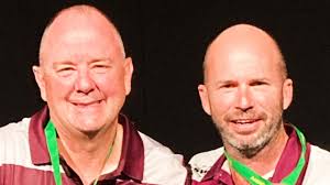 Cairns Stingers Aussie rules players Stephen Turner and Christian Stewart  medal at National Masters