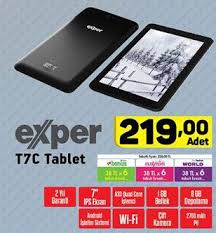 Merhaba Sayin Kullanicilarimiz Bugun Sizlere A101 1 Mart 2018 Aktuel Urun Katalogu Icerisinde Yer Alan Exper T7c Tablet Adli Urunu Ta Urunler Martini Depolama