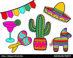 Mexican Fiesta Party Clip Art Mexico Clipart Cactus Etsy Fiesta Dibujo Gorro Mexicano Dibujos De Sombreros