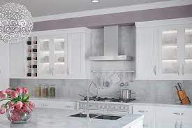 These cabinets are made out of wood, and the come in three different colors: White Kitchen Cabinets 6 Versatile Designs And Styles You Ll Love