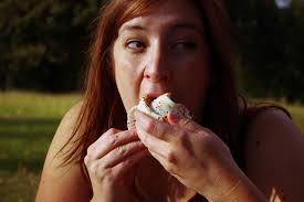 holly eating a cupcake