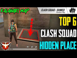 Garena free fire is one of the most popular battle royale titles in the esports community right now. Clash Squad Rank Secret Place In Kalahari Map Top 6 Secret Place In Clash Squad Free Fire Youtube