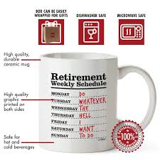 I've spent hours searching for the most perfect retirement gifts for moms out and selected 35 of the best retirement gift ideas in this article, so you can start shopping for your mom below! Liliwair B073v3g5y8 Funny Retirement Gifts For Women Men Dad Mom Retirement Coffee Mug Gift Retired Schedule Calendar Mugs For Coworkers