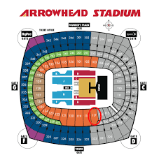 Arrowhead Stadium Seating Chart With Rows Google Search