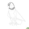 Gambar burung elang dengan menggunakan pensil. 1