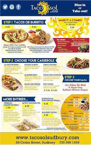 I'm surprised by some of the reviews on here.… Taco Sol Menu In Greater Sudbury Ontario Canada