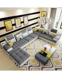Yalin Furniture Special Shipping Large Size Living Room Straight Six Sets Of Removable And Washab Luxury Sofa Design Living Room Sofa Design Corner Sofa Design