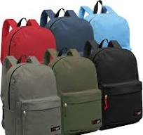 Mochilas al por mayor de 16,5 pulgadas - Caja de 24 bolsas de escuela a  granel multicolor MGgear, 6 Colores, Casual