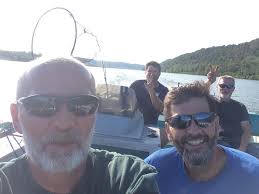 Boat outing with brothers in northern Kentucky