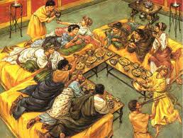 The bartenders and servers were often slaves or freedmen of the owner. Romans In Britain The Roman Dinner Party