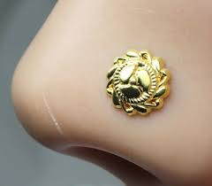 My corkscrew nose piercing got caught up on my cotton pad and it fell out. Indian Nose Stud Gold Plated Nose Ring Corkscrew Piercing Ring Twisted Wire Ebay