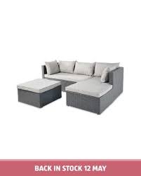 Damaged Packaging Anthracite Sofa Rattan Corner Sofa Corner Sofa Garden Sofa