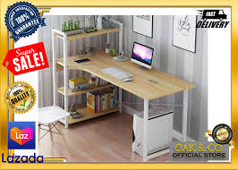 Find the best computer table price! Oak Co Computer Desk With Shelf Storage Multipurpose Table Study Table For Online Class Work From Home With Shelf Storage Lazada Ph