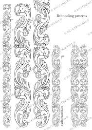 The pattern fits a belt size of 1 or 1 1/4. Leathercraft Tooling Pattern Belt A4 001 Leather Tooling Patterns Tooling Patterns Leather Craft Patterns
