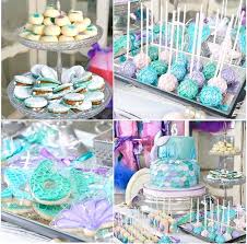 Little Mermaid Theme Pastel Colors Candy Table Cake Pops Candy Table Mermaid Theme Cake Pops