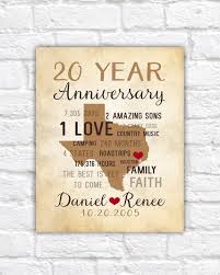 You will note that after 20 years, there aren't traditional gifts associated with every marital year, however, there is a modern theme we do, however, suggest useful gift ideas for every wedding anniversary year. 10 Lovable Ideas For 20th Wedding Anniversary 2021