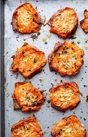 This Is The Most Popular Sweet Potato Recipe On Pinterest Smashed Sweet Potatoes Vegetable Dishes Recipes