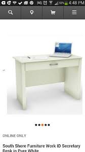 Home Depot Study Desk With Clean Lines White Secretary Desk Desk Home Office Furniture Desk
