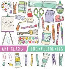 School Supplies Clipart Art Class Clip Art Clipart For Teachers Commercial Use Clipart Classroom Clipart School Supplies Clipart Png Hand Art Drawing Art Clipart Classroom Clipart