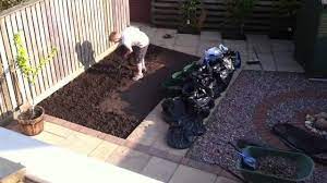 Pea gravel to grass transition. Time Lapse Garden Landscaping Gravel To Turf In 3mins Youtube