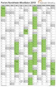 Wann sind in nrw ferien und feiertage? Ferien Nordrhein Westfalen 2019 Ferienkalender Zum Ausdrucken