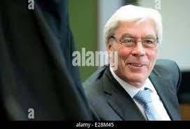 Defendant, former BayernLB CEO Werner Schmidt, arrives for another day of  trial against former managers of the Bavarian state bank BayernLB at the  District Court I in Munich, Germany, 02 June 2014.