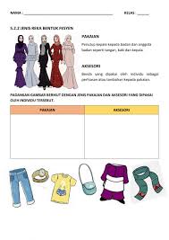 Pereka fesyen peramal fesyen tenaga pengajar fesyen perunding imej. Jenis Pakaian Dan Aksesori Worksheet