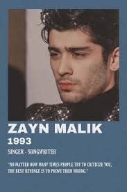 Poster aesthetic pinterest one direction. Zayn Malik By Scarlettbullivant Zayn Malik Zayn One Direction Posters