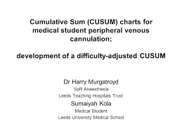 cumulative sum cusum charts for medical student peripheral