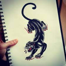 Traditional Black Panther Tattoo Flash Tattoo And Tattoo Black Panther Tattoo