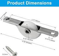 Wardrobe Pulley Furniture Roller Wheels Anti Derailment Cam Door