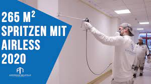 265 M Wand Spritzen Mit Airless 2020 Youtube