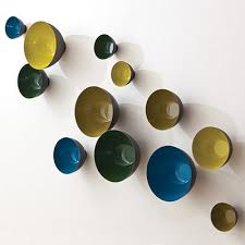 Global Views 3 Piece Flying Bowls Wall Decor Painted Bronze Iron Wall Accent Wall