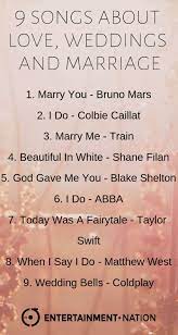 9 Songs About Love Weddings And Marriage Perfect For Wedding Ceremonies And First Dances Ceremony Songs Wedding Ceremony Music Wedding Song Playlist