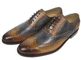 Melvin Hamilton Scott12 Herren Leder Schuhe Oxford Brogue Budapester Ledersohle Braun