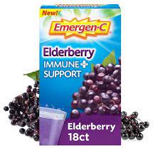 Flavor with other natural flavors. Emergen C Immune Dietary Supplement Powder Drink Mix With Vitamin C Elderberry 18ct Target