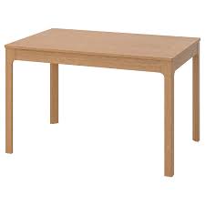 Teak danish extending dining table with 6 pink upholstered chairs would seat 10 easily ! Ekedalen Oak Extendable Table Min Length 120 Cm Ikea