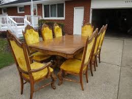 Pulaski Furniture Dining Room Set Table Chairs 1970 S Mediterranean Velour Retro Art Deco Dining Room Furniture Dining