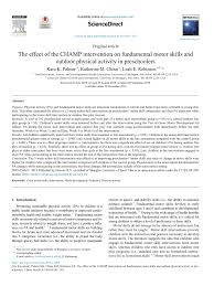 It also helps develop their motor & interactive skills. Pdf The Effect Of The Champ Intervention On Fundamental Motor Skills And Outdoor Physical Activity In Preschoolers